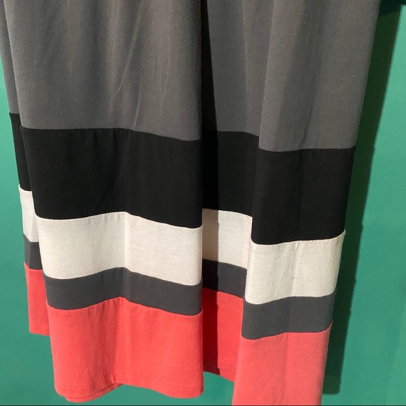 Elle Gray Coral Color Block Dress Size Large - Picture 7 of 8